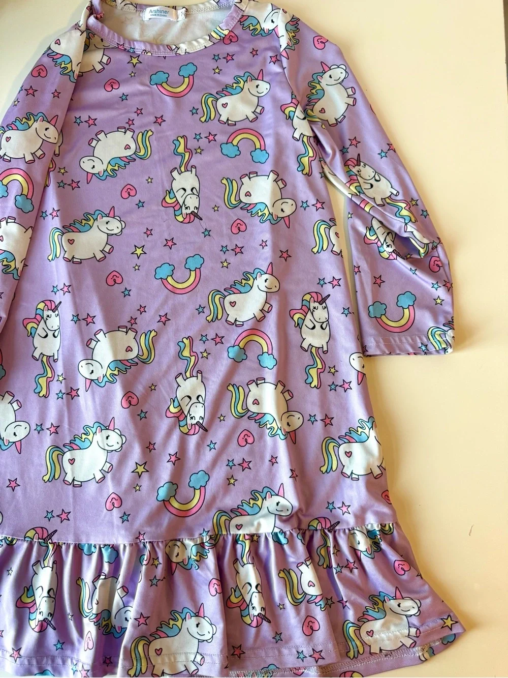 Girls Nightgown Bundle Size 6/7 Unicorn & Ballerina Sleep Dresses Set of 2 - Picture 3 of 14